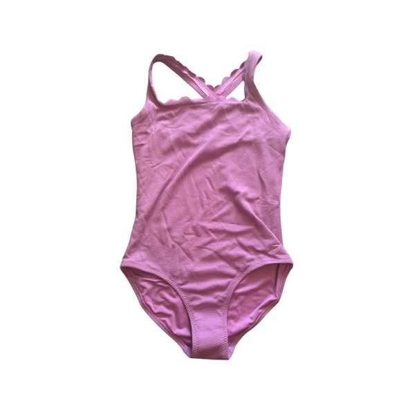 NWT Old Navy Girls Pink Textured Swimsuit Size Large (10-12) - Picture 3 of 7
